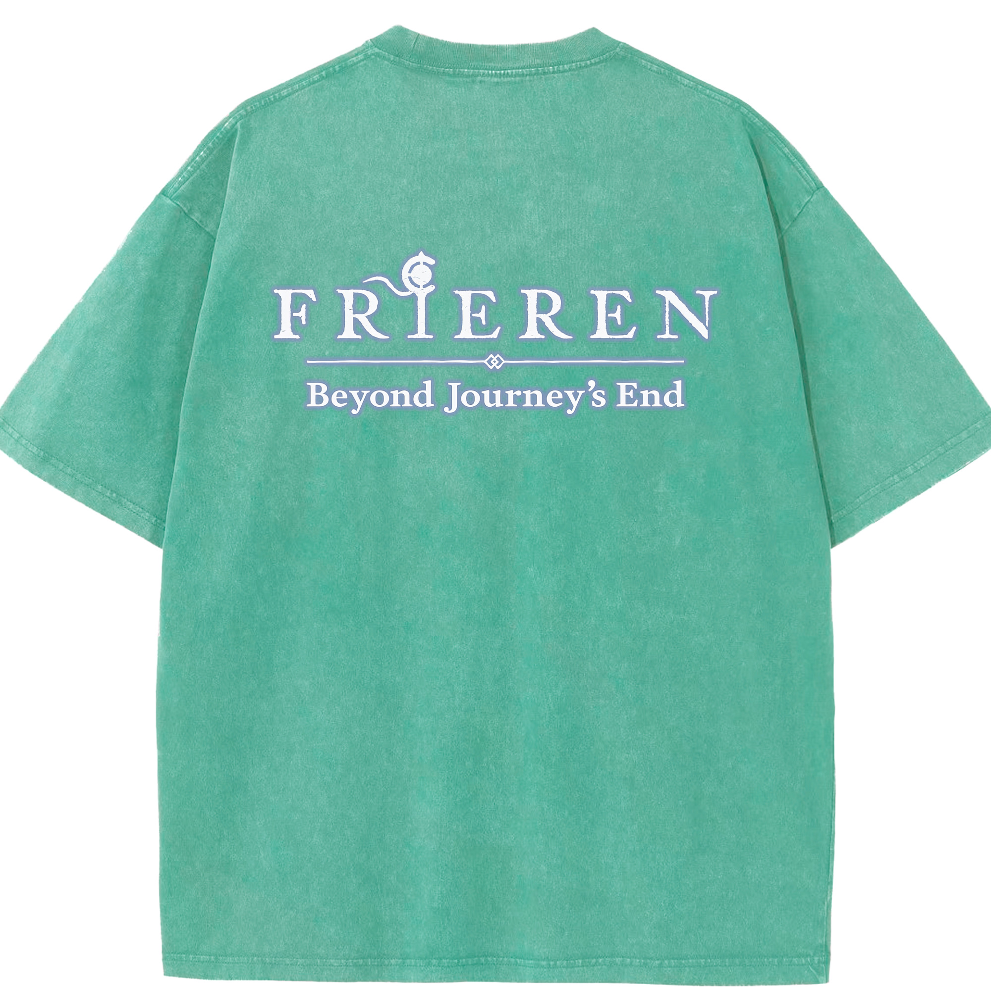 （画像用） 葬送のフリーレン Frieren 綿100% ヴィンテージ風 半袖Tシャツ（背面プリント）